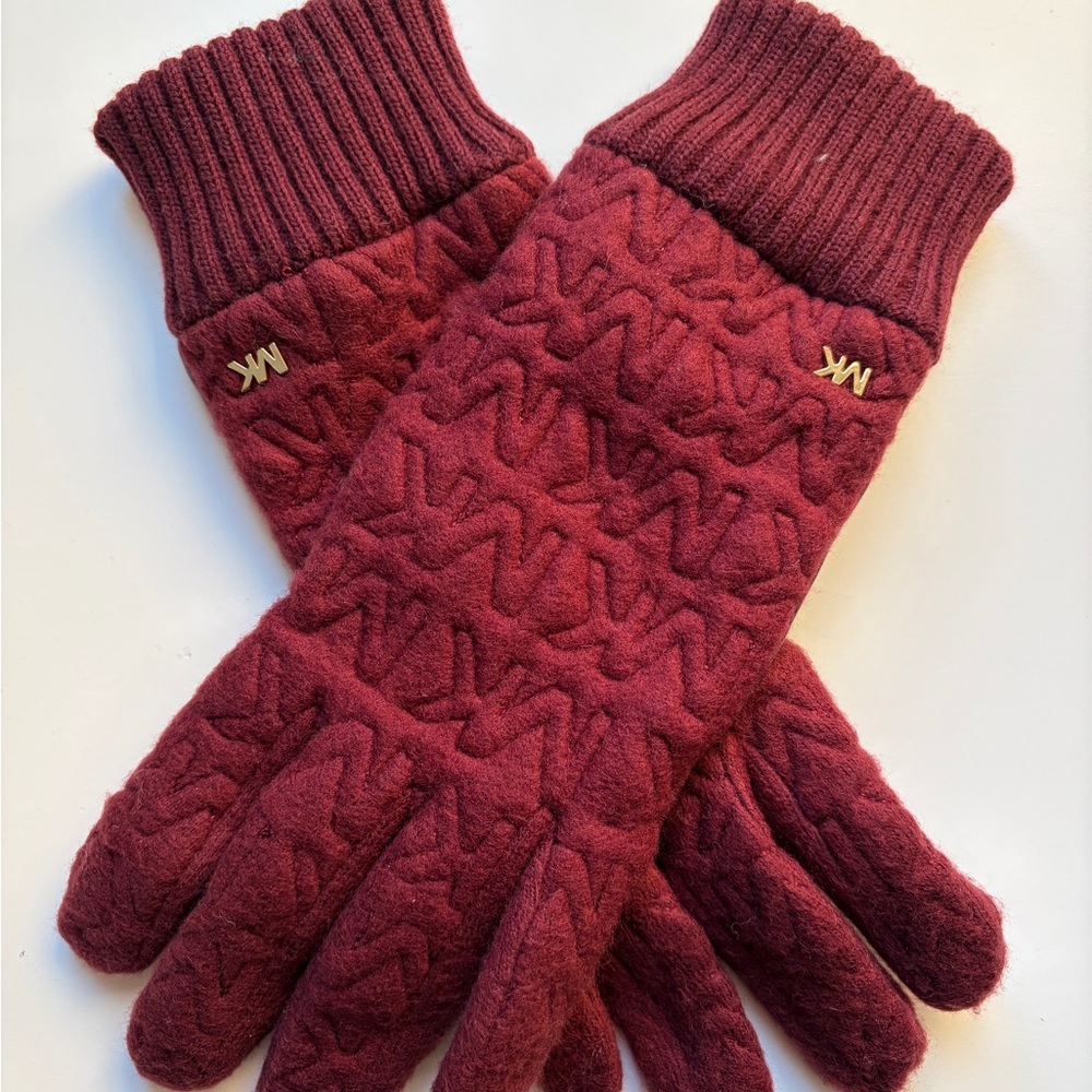 Michael Kors Maroon Gloves EUC